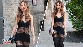 ✨ Myleene Klass Stuns in Sheer Black Lace Dress 😍🖤