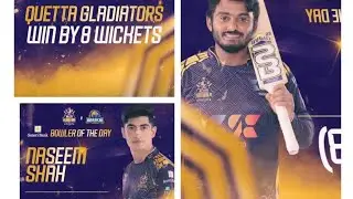 PSL 7| Queeta Gladiators VS Karachi Kings| Victory of Purple Force &hearts;️