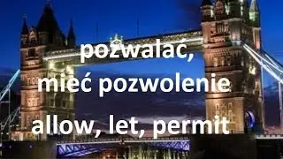 pozwalać, mieć pozwolenie - allow, let, permit, - jak stosować poprawnie, jaka jest różnica