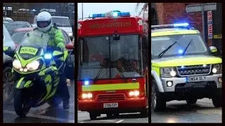 Fire Engines, Police Cars and Ambulances responding - Compilation 17