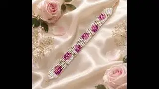 Loom Beaded Floral Bracelet Tutorial 🌸 | Repeatable Pattern | Adjustable Size