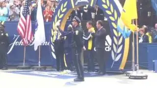1st Place Men's 2017 Boston Marathon Winner Award Ceremony