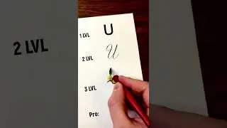 letter U 4 Style #calligraphy #handwriting #lettering