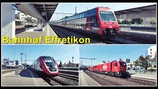 Viele Zugsichtungen beim Bahnhof Effretikon, Kanton Zürich, Schweiz 2022