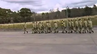 D (Rifles) Coy rehearsing for the Colours Parade with 5RRF