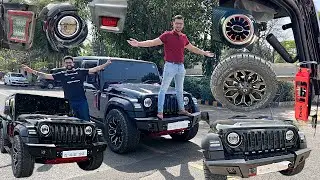 Mahindra Thar Modification | Metal Bumper | 7 Slot Grill | Led Headlight & Taillight | Alloy & Tyre