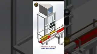 Bottle Filling Machine | Deigned by PsWorks. 👍👌✔️ #solidworks #3ddesign #bottlefilling
