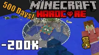 Removing 200k+ Water In Hardcore Minecraft! (500 Days)