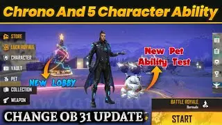 All Character Ability Change After Ob31 Update || Chrono Ability Change || New Pet Ability Test