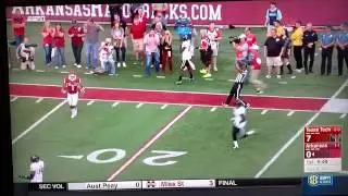 Jared Cornelius broken arm against Texas Tech!