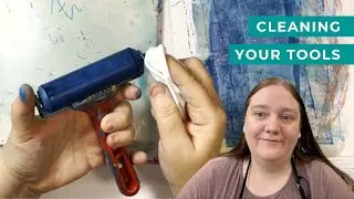 Cleaning Your Gel Plate and Brayer | Gel Printing Basics How to Care for Your Gel Printing Tools