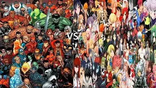 Anime vs Marvel Power levels (Birthday special🎂)