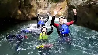 Switzerland Canyoning - Family with Darth Vader