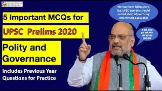 MCQs for UPSC || State PCS ||- Polity and Governance (Includes Previous Year Questions)