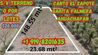 S/V Terreno O por Lotes $20.000  Canton El Zapote Garita Palmera