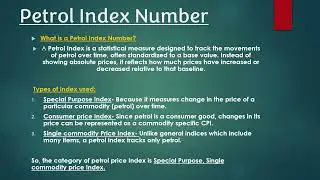 Petrol Price Index Numbers with Example.