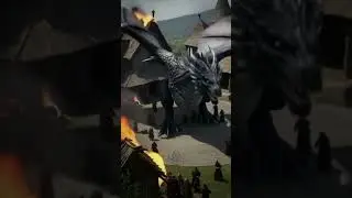 Dragon Fire Attack 🐉| AI Generated Epic 🔥 Fantasy Shorts