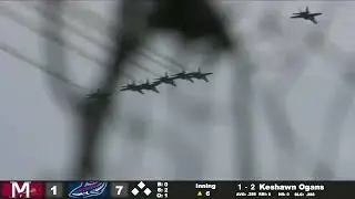 4/7/24: Blue Angels fly over Blue Wahoos Stadium