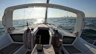 Sailing Lake Michigan - Port of Milwaukee 4k
