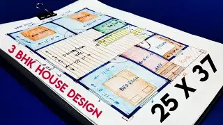 25 x 37 House design II 25 X 37 GHAR KA NAKSHA II 25 X 37 HOUSE PLAN
