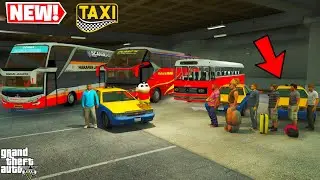 Franklin and Shinchan BUY A New Taxi Car Add TOUR & TRAVELS Bus in GTA V
