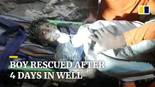 Indian boy rescued after four days in well with snakes and scorpions