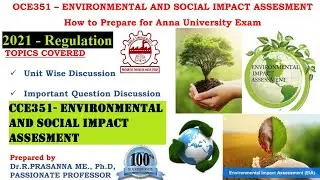 Anna University Exam Preparations - OC351- Environmental And Social Impact assessment