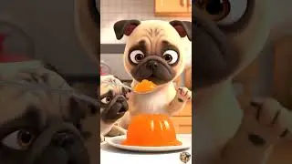Pug's GIANT Jelly Adventure! 🍮🐶 #Shorts  #funny #dogtalk #funnyanimals
