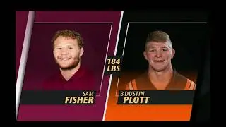 184lbs Dustin Plott (Oklahoma State) vs Sam Fisher (Virginia Tech)