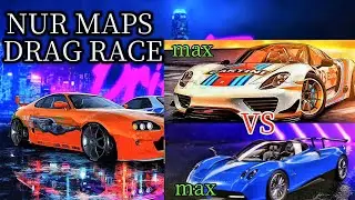 F90 vs pagani drive zone online 🚗 race Nur maps drag race 