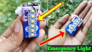 How to Make High Quality Emergency light with 9V Battery | 9 volt Battery Project
