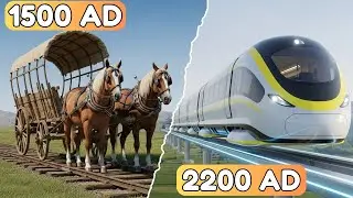 Trains in Past & Future  700 Years Time Travel of Trains World From 1500AD to 2200AD
