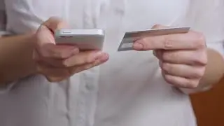 Phone Payment With Credit Card Stock Video