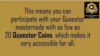 QUAESTOR SOLUTIONS - The benefits of having a Masternode = Passive Income