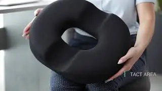 Donut Pillow Hemorrhoid Tailbone Cushion &ndash; Small Black Seat Cushion Pain Relief for Coccyx