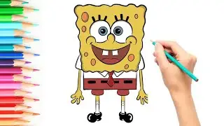 How to Draw SpongeBob SquarePants Step by Step | Easy Drawing