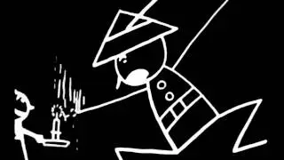 Fantasmagorie 1908 4K-ish HD restoration. FIRST cartoon animation ever. &Eacute;mile Cohl. 1st
