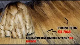 How To Lighten and Tone Hair In One Single Process using Wella Koleston Color| Sandy Blonde
