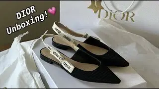 💕 DIOR J'ADIOR SLINGBACK BALLERINA FLAT (Black Technical Fabric) Unboxing! 💕