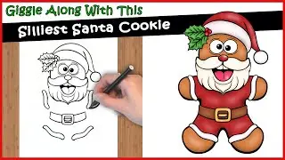 Drawing the Goofiest Santa Cookie EVER! 🎅 Detailed Ink Art Time-Lapse