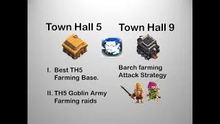 Beginner's Guide to CoC - Maxing Town hall 5 (TH5)Faster & High Loot TH9 Barch Farming Attacks