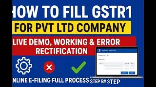 GSTR1 Online Filing for Pvt Ltd | Full Process with Live Demo, Common Errors & Fixes Explained