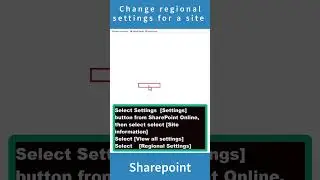 Change regional settings for a Sharepoint Site #shorts