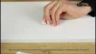 How to stick furniture screw caps covers efficiently?