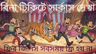 বিনা টিকিটে সার্কাস দেখা অ্যানিমেশন/Bengali animation story of watching the circus without a ticket