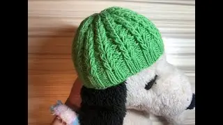 DIY Knit Flower Stitch Hat