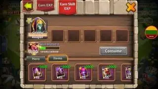 События Quick Hero Rolls для возрождения талантов Grimfiend? Castle Clash Литва