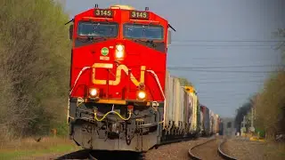 CN A441-61-24 passes Byrkit Avenue at MP 431 with CN 3225 (CN 100) trailing!!!