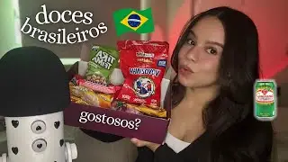 ASMR trying brazilian snacks (testando doces) 🍬🇧🇷
