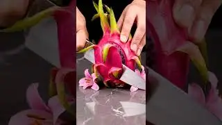 Fresh Dragon Fruit Cutting ASMR Crystal Clear Slices & Relaxing Knife Sounds #oddlysatisfying #asmr